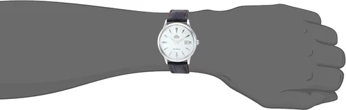 Miniatura 2 de Orient Reloj automático de acero inoxidable para hombre con correa de piel, marrón, 22 (Modelo FAC00005W0)