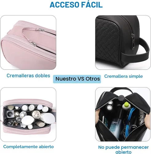 Miniatura 4 de Bolsa de aseo Bagsmart para hombres, organizador de artículos de viaje, kit Dopp resistente al agua, bolsa de afeitado para accesorios de aseo, Beige