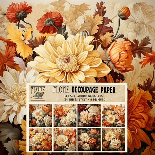Miniatura 19 de Decoupage - Paquete de papel (24 hojas de 6 x 6 pulgadas) Secret Garden # Papel de patrón de estilo vintage para decoupage, manualidades y álbumes