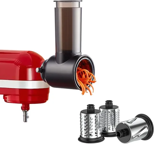 Miniatura 8 de Accesorio de rebanador y triturador de acero inoxidable para batidora de soporte KitchenAid, accesorio rallador de queso para KitchenAid