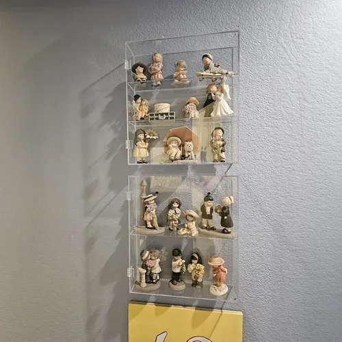 Miniatura 7 de Caja de exhibición acrílica NIUBEE, caja de exhibición transparente para figuras Funko Pop, gabinete de exhibición a prueba de polvo montado