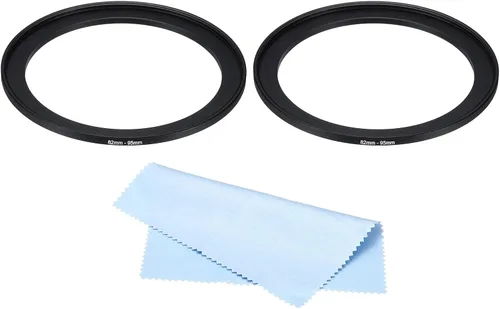 Miniatura 7 de PATIKIL Anillo elevador de metal de 27 a 1.181 in con paño de limpieza, paquete de 2 anillos adaptadores de filtro de lente de cámara, anillo