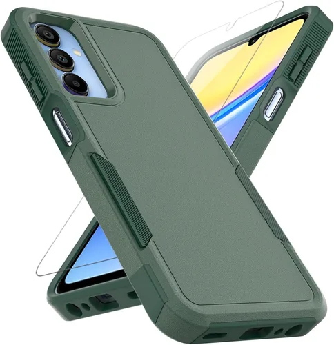 Miniatura 9 de Funda para Samsung Galaxy A15 5G: Funda protectora de doble capa resistente de servicio pesado para teléfono celular a prueba de golpes rugosa