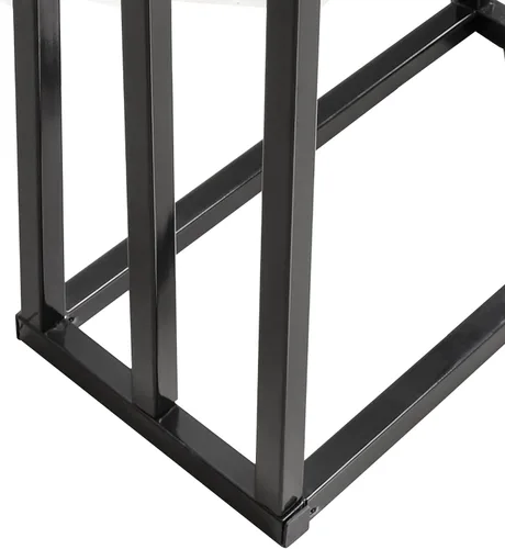 Miniatura 6 de BOFENG Toallero de metal negro de 3 niveles, cromado, alto, industrial, moderno, independiente para accesorios de baño, organizador