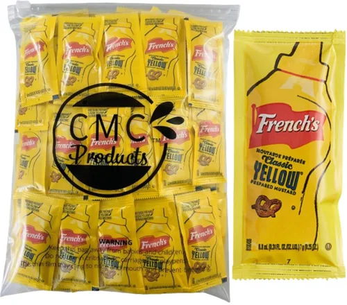 Miniatura 2 de Set de regalo: paquetes de mostaza (0.15 onzas), 25 unidades en bolsa resellable apta para alimentos por CMC Products (aproximadamente 25 paquetes)