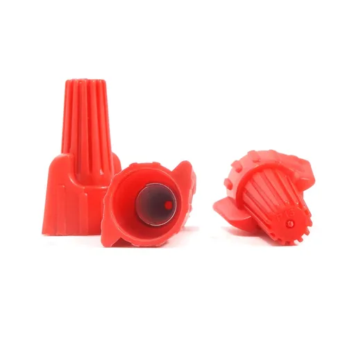Miniatura 2 de 100 conectores de tuercas de alambre aladas, rojo 22-10 AWG tapas de alambre de tornillo eléctrico de fácil giro (P13 rojo)
