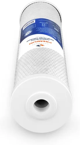 Miniatura 10 de Aquaboon Cartucho de repuesto de filtro de agua para toda la casa, 5 micrones, 20 x 4,5, reducción de cloro para sistema de filtración de agua de 1