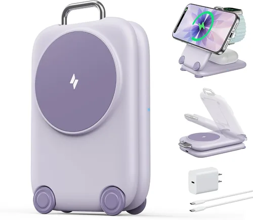 Miniatura 9 de Mukiya Estación de carga inalámbrica rápida 2026 para dispositivos Apple, soporte magnético 3 en 1 MagSafe cargador para iPhone 17, 16, 15, 14, 13