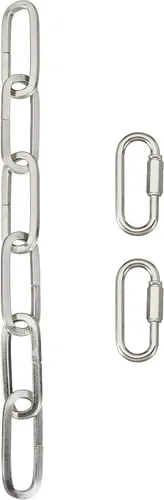 Miniatura 2 de Aspen Creative 21121-09-1, cadena de acero resistente y dos conectores de enlace rápido para accesorios de iluminación, luces de botín, plantas, 1