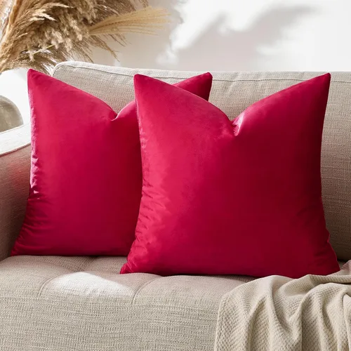 Miniatura 29 de Fundas de almohada GIGIZAZA decorativas de 20 x 20 pulgadas, juego de 2 fundas de almohada color taupe cuadradas para sofá, fundas de almohada Gris