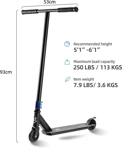 Miniatura 2 de Patinetes profesionales para niños de 8 años, adolescentes y adultos Dos alturas diferentes de 31.5 pulgadas y 36.6 pulgadas para elegir