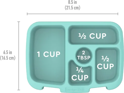 Miniatura 4 de Bentgo® Bandeja Kids para niños con cubierta transparente, reutilizable, sin BPA, recipiente de preparación de comidas de 5 compartimentos con Verde
