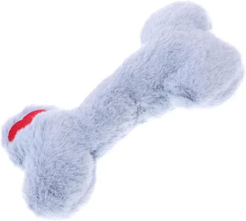 ORFOFE Interactive Plush Squeaky Dog with Blue Heart Bone for Puppy Teething and Chewing Washable Sound for Dogs Stimulates Intelligence and