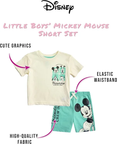 Miniatura 8 de Disney Conjunto de 2 piezas de camiseta y pantalones cortos de manga corta de Mickey Mouse Lightning McQueen Toy Story (12M-24M)