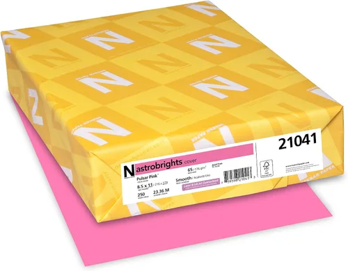 Neenah Paper 21911 Astrobrights Cartulina de colores, 8.5 pulgadas x 11 pulgadas, 65 lb/176 GSM, azul despejado, 250 hojas