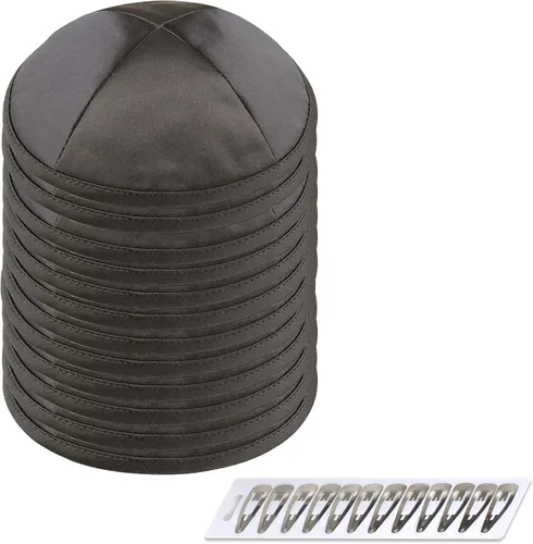 Miniatura 43 de Zion Judaica Deluxe Satin Kippot Bulk Packs Kippas o Kippa Individual Incluye Clips Kipa Gratis