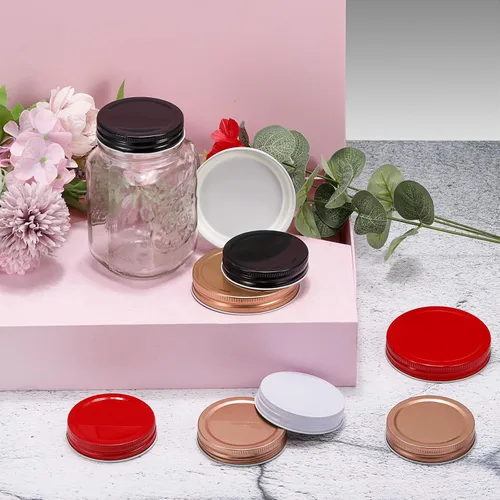 Miniatura 5 de uxcell Tapas para tarros de conserva, 2.76 pulgadas, boca regular, tapas de placa de hojalata a prueba de fugas para conservas de cocina