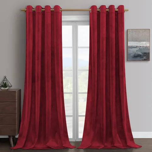 Miniatura 9 de HOMEIDEAS Cortinas opacas de terciopelo gris, 52 x 108 pulgadas, oscurecimiento de la habitación, aislamiento térmico, bolsillo con pestaña trasera
