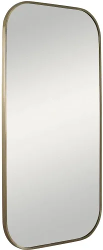 Miniatura 3 de Uttermost TAFT Espejo de pared rectangular de latón antiguo chapado de 21 x 41 pulgadas