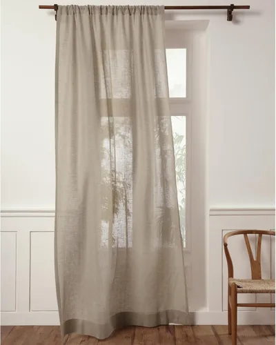 Miniatura 23 de Solino Home - Cortinas de lino de lino europeo de 108 pulgadas de largo, 100% lino puro verde álamo, 52 x 108 pulgadas de largo, cortinas de ventana