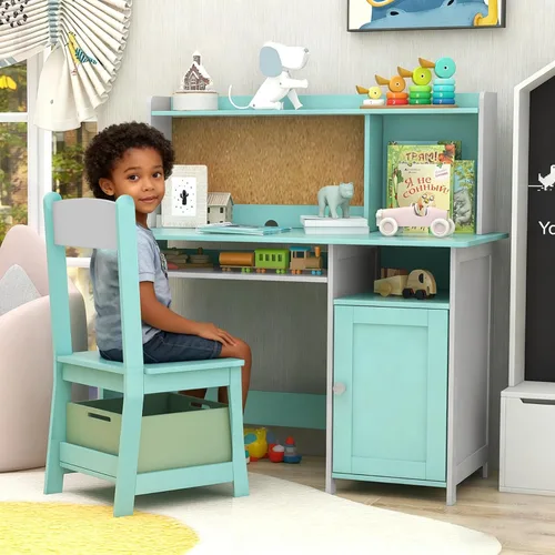 Miniatura 9 de TaoHFE Juego de Mesa y Silla Rosa para Niños Pequeños, Mesa y Sillas de Madera para Niños para Estudiar y Manualidades, Escritorio para Niños