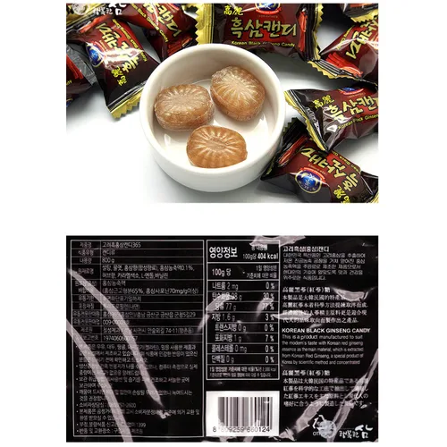Miniatura 3 de [LENITH] HongSamIn Coreano Panax Negro Rojo Ginseng 365 Caramelo 270g (9.52 oz)