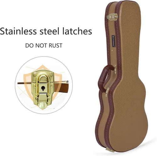 Miniatura 3 de Crossrock Estuche de madera rígida para ukelele tenor, tweed de vinilo (CRW620TUTW)