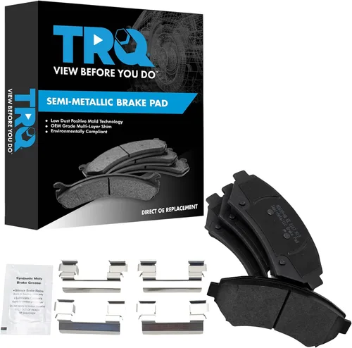 Miniatura 203 de TRQ Pastillas de freno delanteras semi metálicas compatibles con Ford Expedition 2018-2021 F-150 2018-2020 Lincoln Navigator 2018-2022