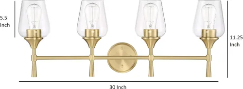 Miniatura 2 de Sunset Lighting F27014-18 Sunset VANITY, CHAMPAGNE GOLD