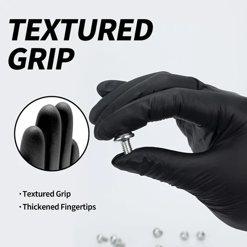 Miniatura 3 de Basic Guantes de examen de vinilo, guantes Safty de 4 mil sin látex y sin polvo, guantes médicos desechables SGBE 8001 Synmax pequeños