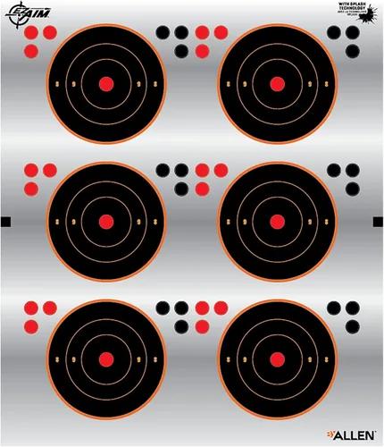 EZ Aim - Objetivo adhesivo reflectante de disparo por Allen, blanco de papel - Bullseye, entrenador de pistola, rejilla de visión, silueta humana,