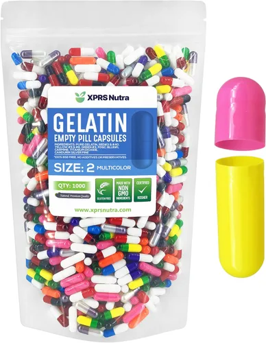 Miniatura 23 de XPRS Nutra Cápsulas vacías de tamaño 2 – 100 cápsulas vacías de gelatina – Pastillas de relleno de cápsulas de bricolaje – Cápsulas de gel de Multi