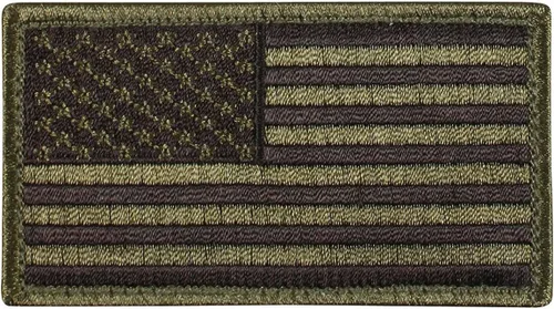 Miniatura 4 de Rothco Parche de la bandera americana, gancho trasero (reverso negro/plateado)