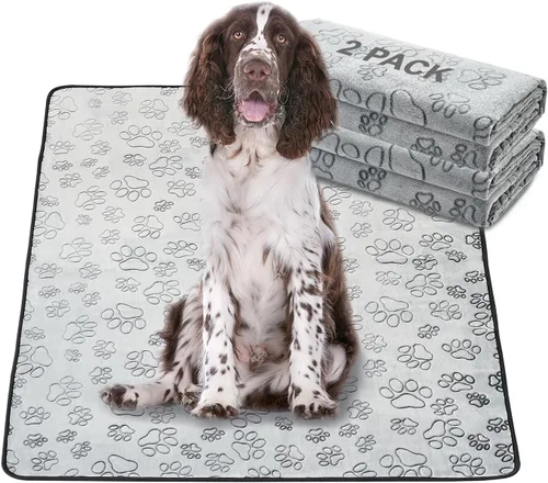 Miniatura 24 de Qeils Almohadillas reutilizables para cachorros, paquete de 2 almohadillas lavables para orina para perros, almohadillas antideslizantes