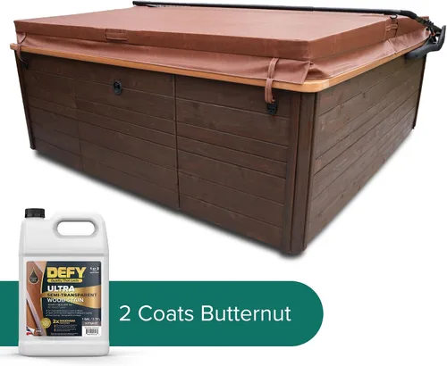 Miniatura 6 de DEFY Tinte y sellador de madera ultra semitransparente para exteriores en uno – Butternut, 1 galón, tinte de cubierta y sellador Color rico