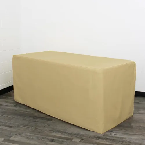 Miniatura 46 de YOUR CHAIR COVERS Mantel ajustable color marrón chocolate – Mantel rectangular de poliéster ajustable de 6 pies, mesa de buffet para interiores