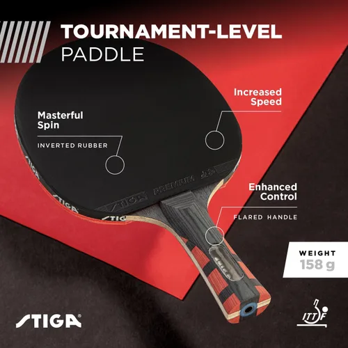 Miniatura 2 de STIGA Ping Pong Paddles - 2mm Tournament-Approved Sponge - Flared Handle for Enhanced Control - Competitive Table Tennis Racket for Family Fun