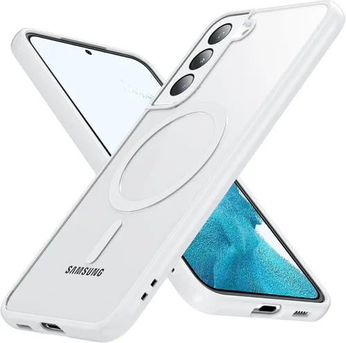 Miniatura 25 de OWKEY Funda para Samsung Galaxy A37/A36 Bark Phone Pro 5G con soporte, magnética, a prueba de golpes, para Magsafe translúcida mate, transparente
