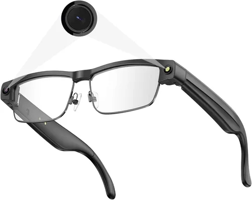 Miniatura 10 de Lentes de cámara inteligente para fotos, audio y videos, grabación HD de 8 MP, batería 7H, gafas ligeras de cámara AI para hombres y mujeres