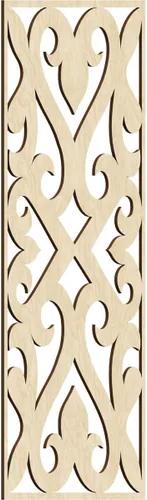 Miniatura 25 de Keene Paneles de pared decorativos de madera con calado, 9 3/8 pulgadas de ancho x 24 3/8 pulgadas de alto x 1/4 de alto, roble rojo rojo (Red Oak)