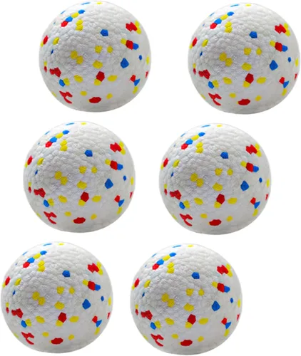 MEKAPLE Pelotas de tenis para perros de 2.5 pulgadas, paquete de 6 pelotas de tenis indestructibles para masticadores agresivos, juguetes flotantes