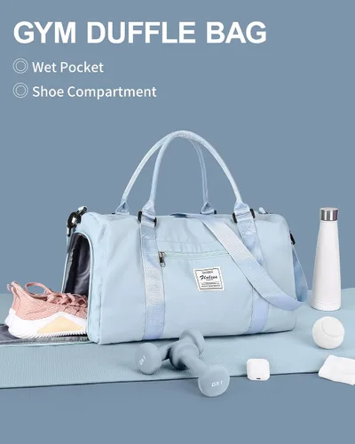 Miniatura 2 de Bolsa de lona de viaje, bolsas de fin de semana para mujeres y hombres, bolsa de transporte durante la noche, bolsa de hospital, bolsa de gimnasio