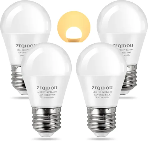 Bombillas equivalentes a 25 W, bombillas LED de 3 W, color blanco suave, 2700 K, A15 E26, bombillas de bajo vatio, para dormitorio, lámpara de mesa,