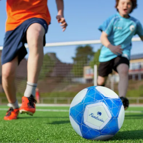 Miniatura 6 de Balón de fútbol tamaño 5, pelotas de fútbol oficiales para jóvenes y adultos, pelota de fútbol de entrenamiento para interiores y exteriores