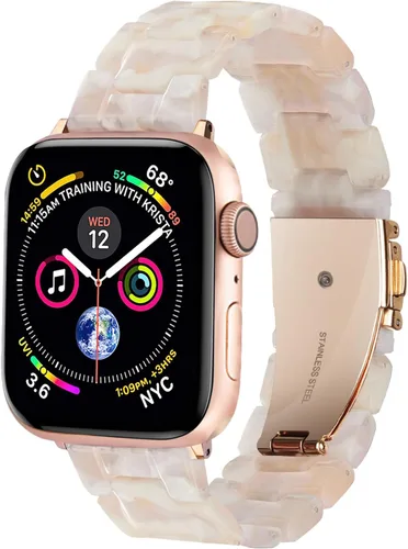 Miniatura 29 de HOPO Compatible With Apple Watch Band Thin Lightweight Resin Strap Bracelet Fashion Wristband Replacement For iWatch Bands Series Ultra 11 10 9 8 7