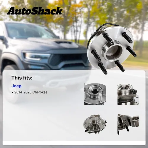 Miniatura 2 de AutoShack - Conjunto de cojinete de cubo de rueda delantera, lado del conductor o del pasajero para Jeep, Cherokee 2014-2023, 4WD AWD FWD L4 2.0L