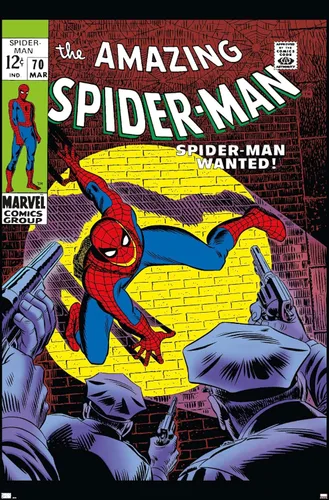 Marvel Comics Amazing Spider-Man #70 - Póster de pared, 22.4 pulgadas de largo x 14.7 pulgadas de ancho, versión premium sin marco