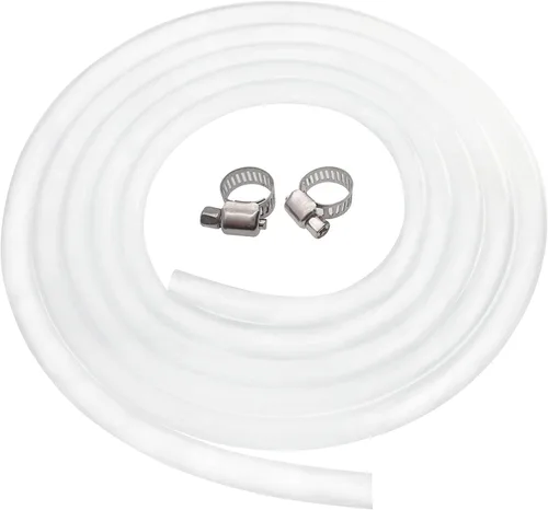 Tubo de silicona, tubo de silicona para elaboración de cerveza casera y elaboración de vinos, 0.394 in (3/8 pulgadas) de diámetro interior x 0.512