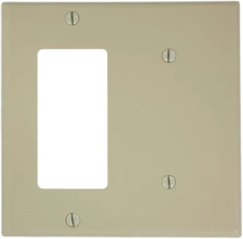 Miniatura 6 de Leviton Decora/ICFT - Placa de pared para combinación de dispositivos de 2 unidades, 1 blanco, tamaño estándar, 80708
