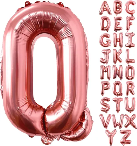 Miniatura 12 de Lovoir Globos grandes de 40 pulgadas de oro rosa con letra C de gran tamaño, globo de helio de aluminio de Mylar para decoración de fiesta de Letra